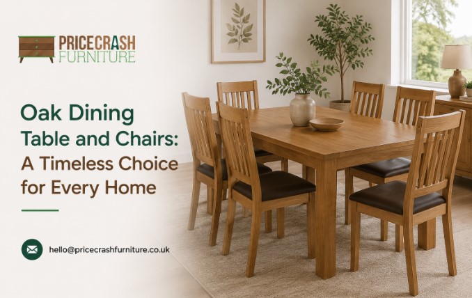 oak dining table and chairs
